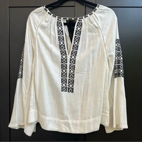 Jigsaw Embroidered Long Sleeve Top Size Small - Picture 5 of 7